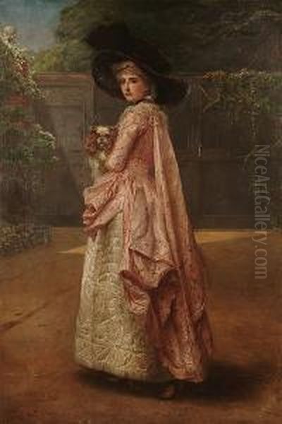 Rival Beauties Oil Painting by Henrietta Mary Ward