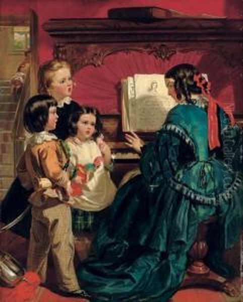 God Save The Queen Oil Painting by Henrietta Mary Ward