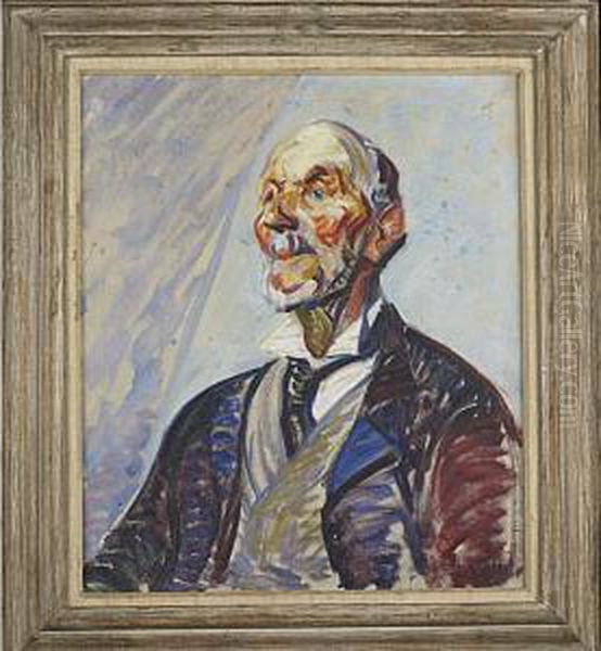 Man About Town Oil Painting by Hilda Ward