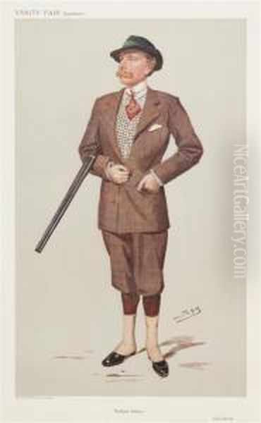 Vanity Fair Hunter, Rufford Abbey Oil Painting by Leslie Mathew Ward