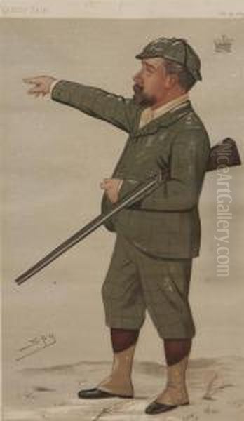 Hunters Oil Painting by Leslie Mathew Ward