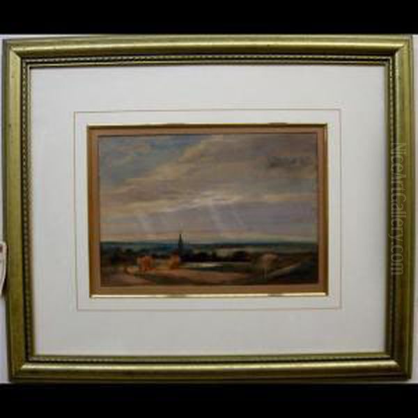 Sussex Landscape Oil Painting by William Henry Waring