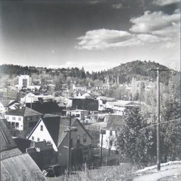 Northern California Architecture Oil Painting by Clifford Warner