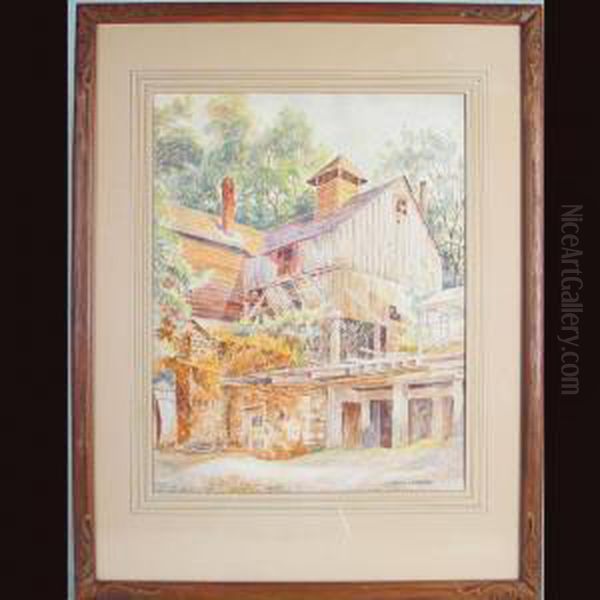 Oldest Brewery In California Oil Painting by Clifford Warner