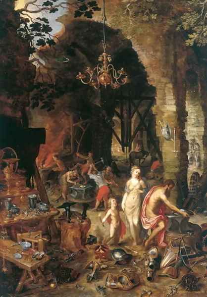 Fire Allegory of the Elements Oil Painting by Jan The Elder Brueghel