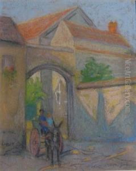 Entering The Courtyard Oil Painting by Elizabeth Fisher Washington