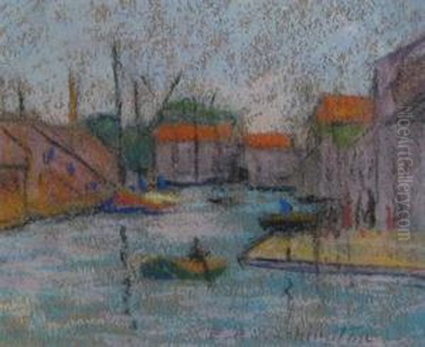 Canal At Delph Oil Painting by Elizabeth Fisher Washington