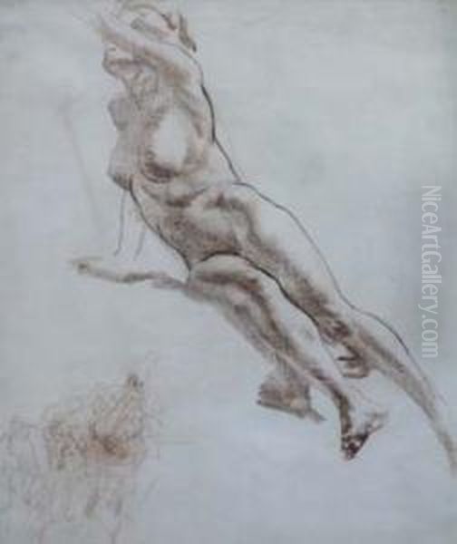 Nude Study Oil Painting by Harry Watson