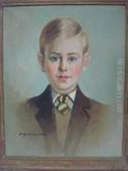 Portrait Of A Young Boy Oil Painting by Elizabeth Mary Watt