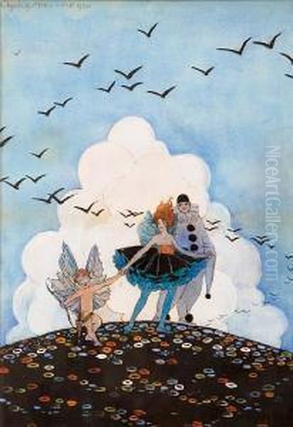 Through The Clouds Oil Painting by Elizabeth Mary Watt