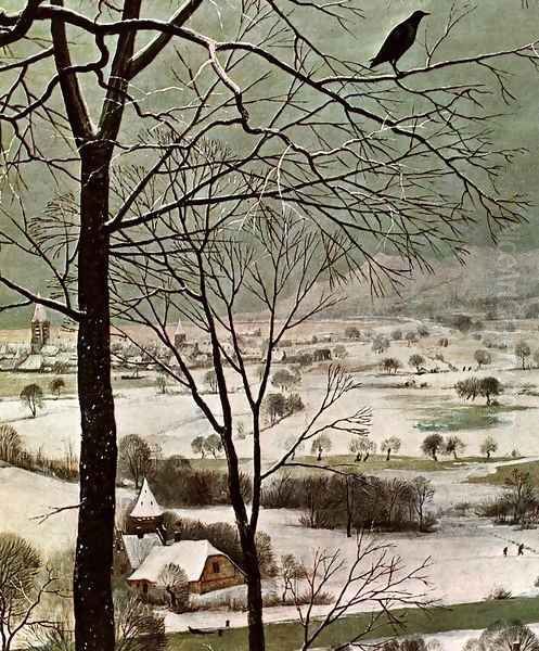 The Hunters in the Snow (detail) 1565 2 Oil Painting by Jan The Elder Brueghel