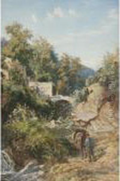 Returning Home (ospedaletti) Oil Painting by Charles Jones Way