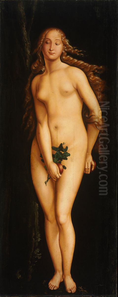 Eve Oil Painting by Hans Baldung Grien