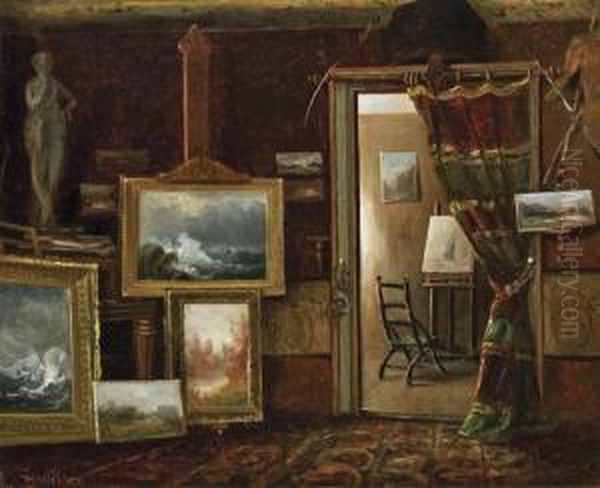 The Artist's Studio Oil Painting by Wesley Elbridge Webber