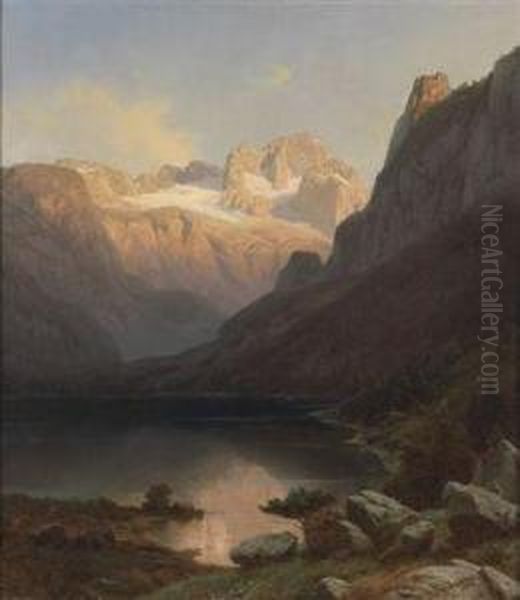 View Of Achensee Oil Painting by Paul Weber