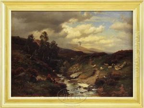 Watching Over The Flock Oil Painting by Paul Weber