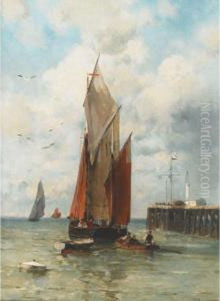 Off Boulogne Oil Painting by Theodor Alexander Weber