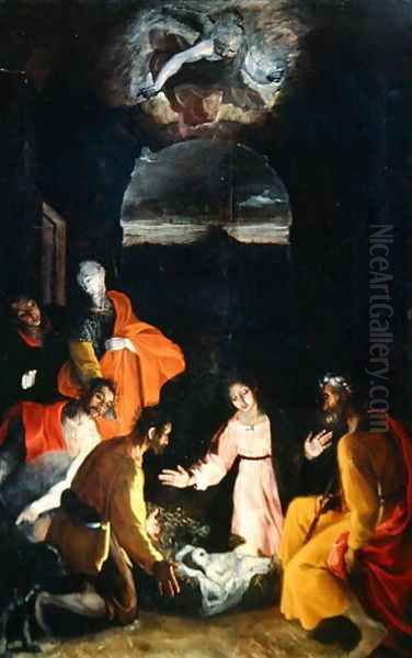 Adoration of the Shepherds 1590 Oil Painting by Federico Fiori Barocci