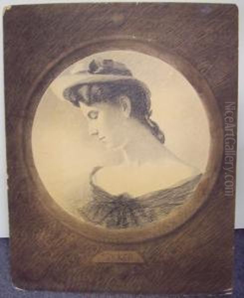 Portrait Of Sylvia Oil Painting by Samuel Webley