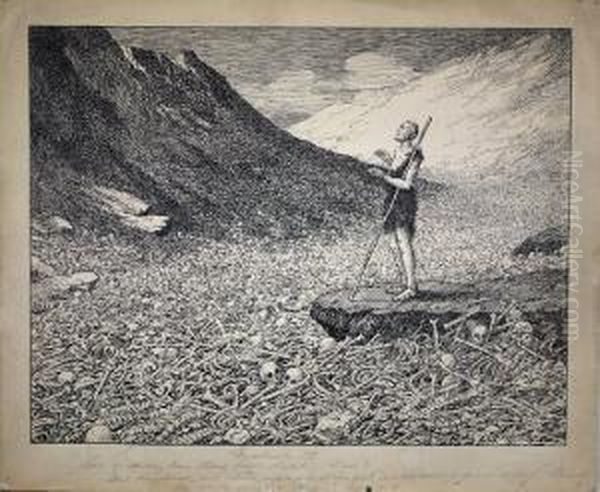 Ezekiel 37: Son Of Man Can These Bones Live? Oil Painting by Samuel Webley