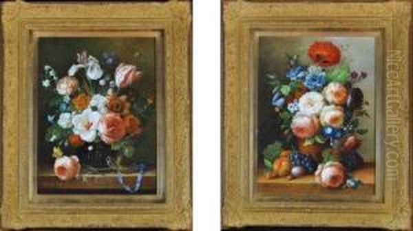 Studies Of Flowers And Fruit Oil Painting by Thomas Webster