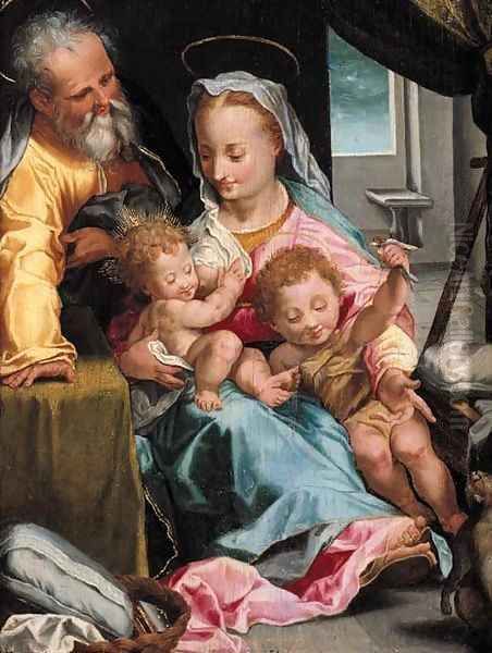 The Holy Family with the Infant Saint John the Baptist Oil Painting by Federico Fiori Barocci