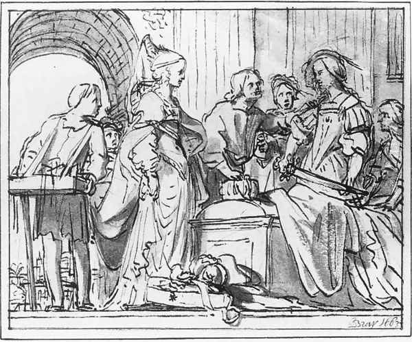 The Discovery of Achilles 1663 Oil Painting by Jan De Bray