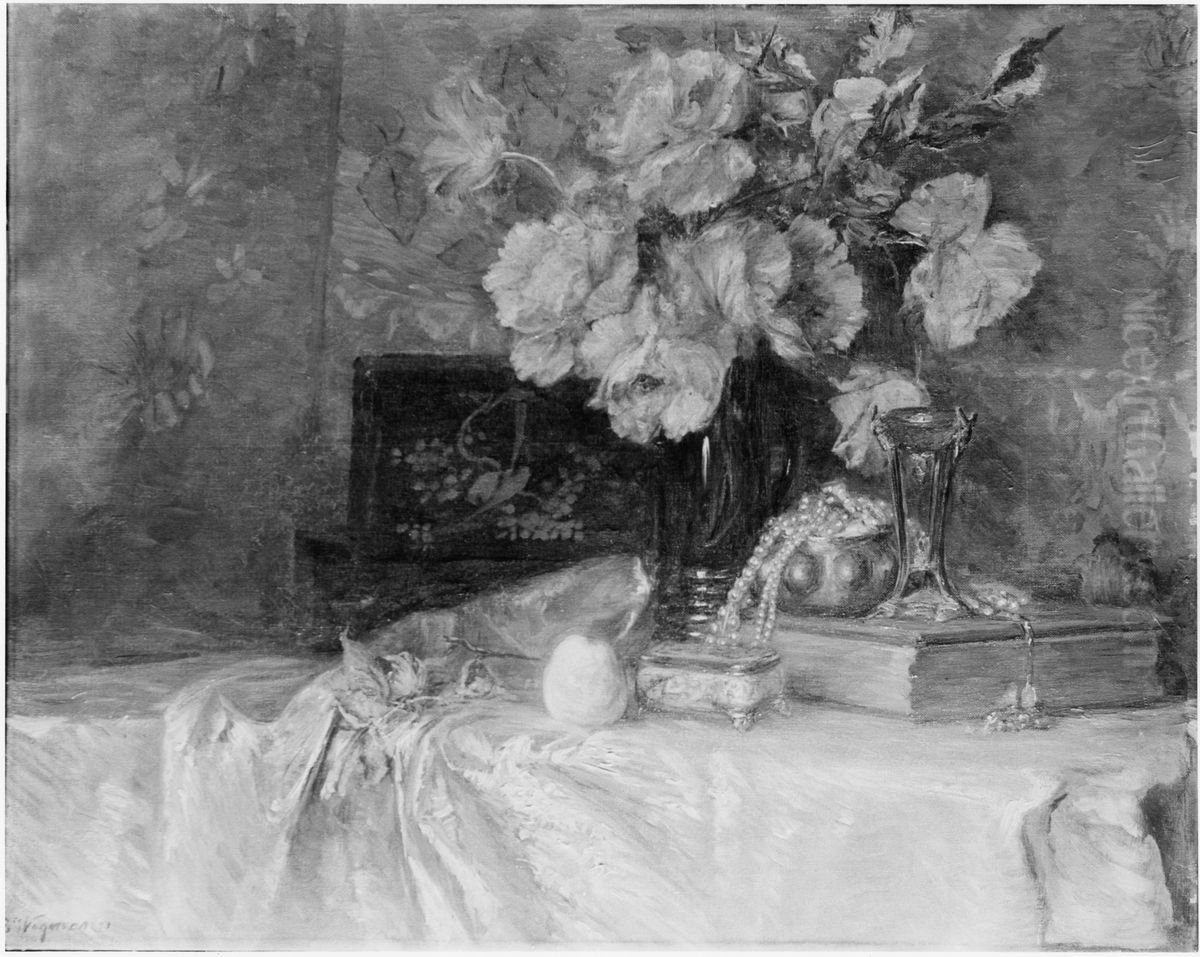 Still Life Oil Painting by Bertha Wegmann