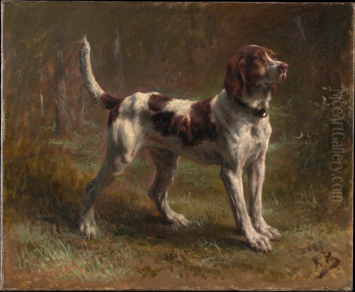 A Limier Briquet Hound Oil Painting by Rosa Bonheur