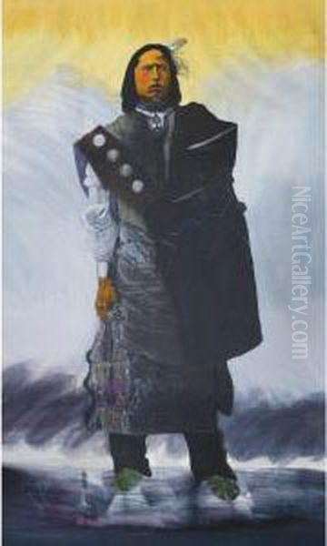 Thomas American Horse In Rain Oil Painting by Wells, J.