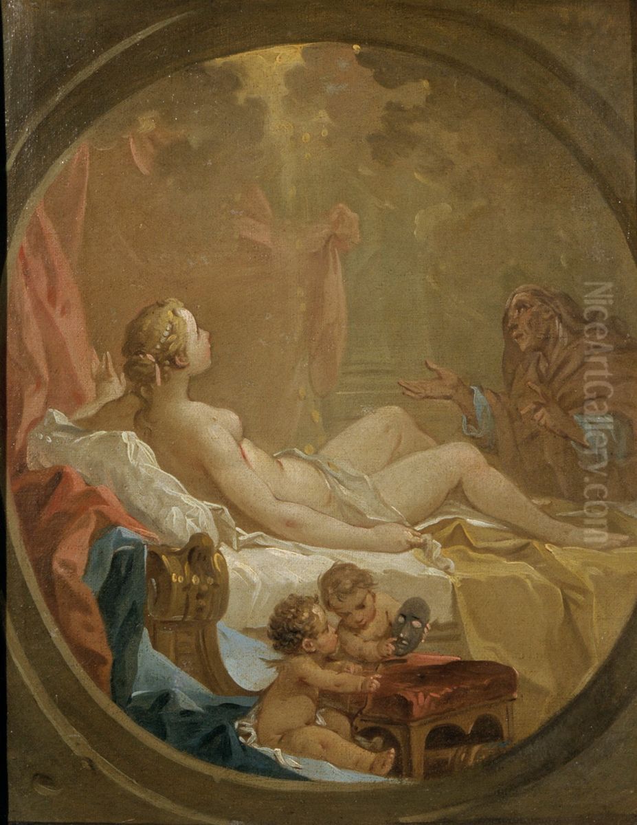Danae Oil Painting by Francois Boucher