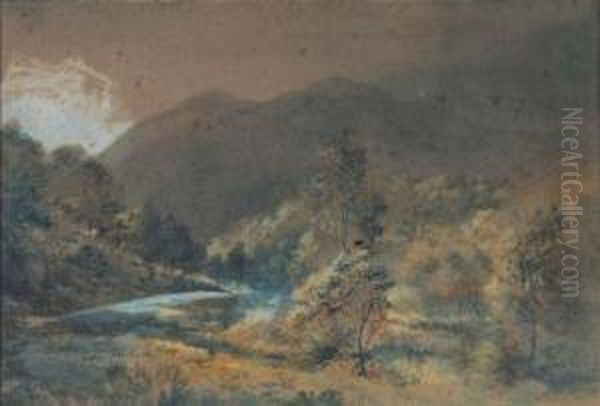 Watercolour By Richard Whateley West, Friend Of My Father Oil Painting by Richard Whately West