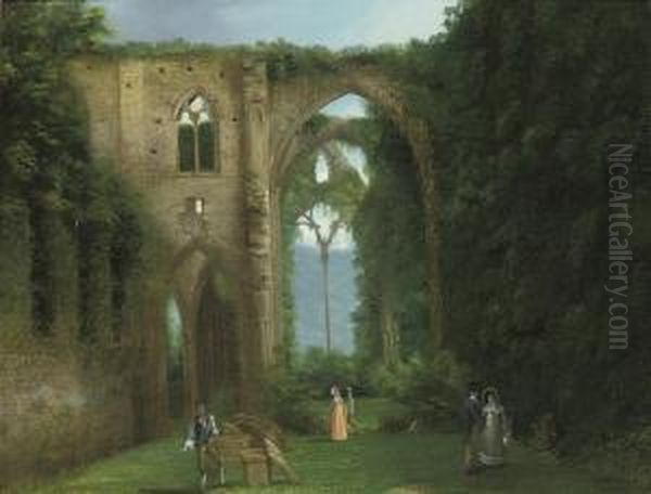Newstead Abbey Oil Painting by William Edward West