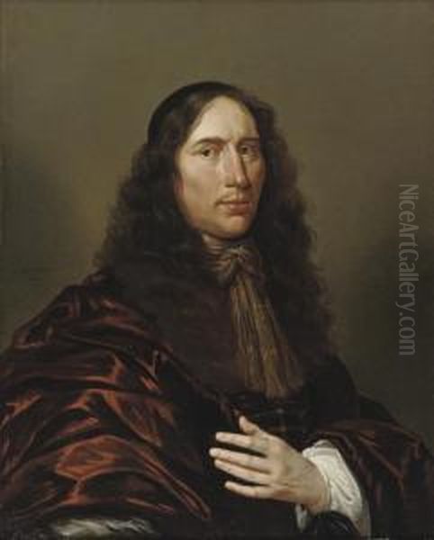 Portrait Of Cornelis De Wit, Half-length, In A Red Robe Oil Painting by Jan Jansz I Westerbaen