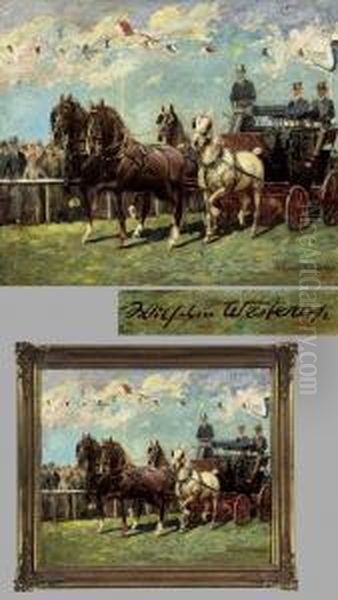 Kutschenparade In Hoppegarten Oil Painting by Wilhelm Westerop