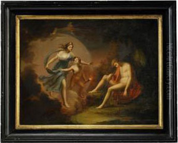 Selene Och Endymion Oil Painting by Fredrik Westin