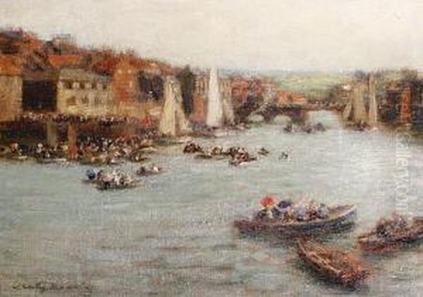 On The River Oil Painting by William Westley Manning