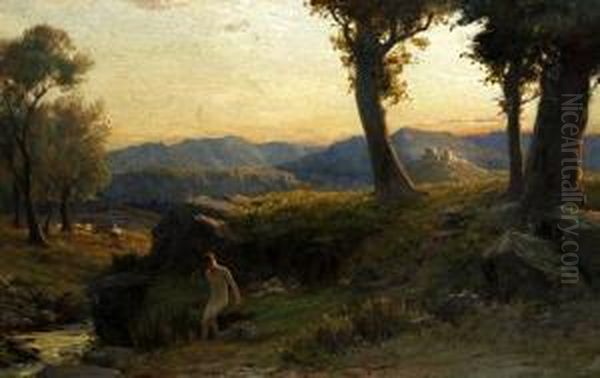 Land Of Romance Oil Painting by George Faulkner Wetherbee