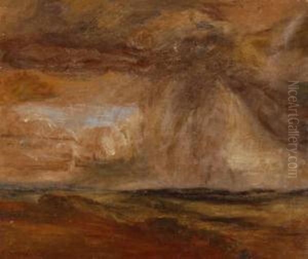 Stormswept Landscape Oil Painting by Vernon Wethered