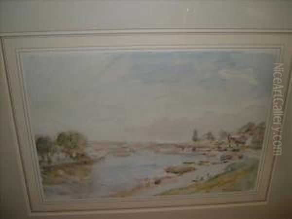 View Of Thethames At Richmond Oil Painting by Vernon Wethered
