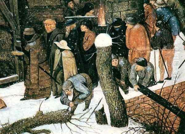 Adoration of the Magi (detail) 2 Oil Painting by Pieter The Younger Brueghel