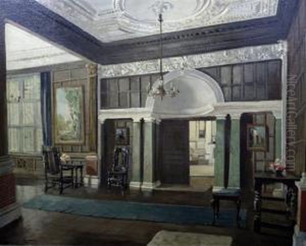 Interior Of A Stately Home Oil Painting by John Laviers Wheatley