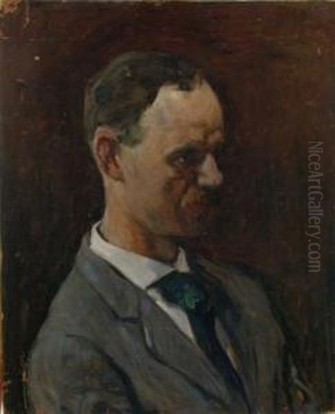 Self Portrait Oil Painting by Clifton A. Wheeler