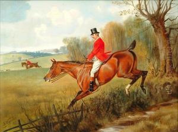 Over The Ditch Oil Painting by John Alfred Wheeler