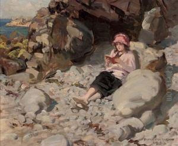 A Quiet Moment Oil Painting by Rowland Wheelwright