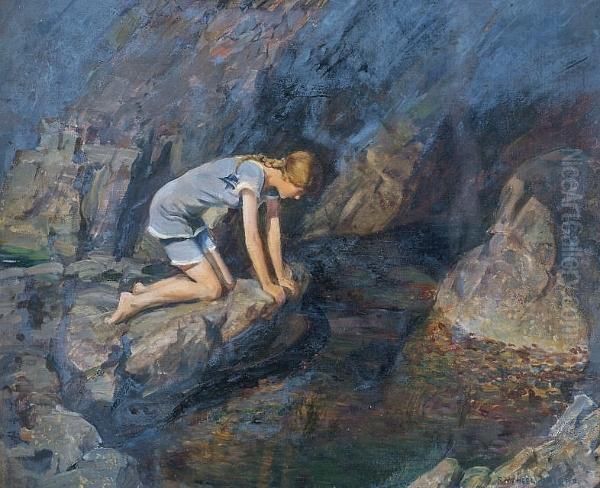 The Pool Oil Painting by Rowland Wheelwright