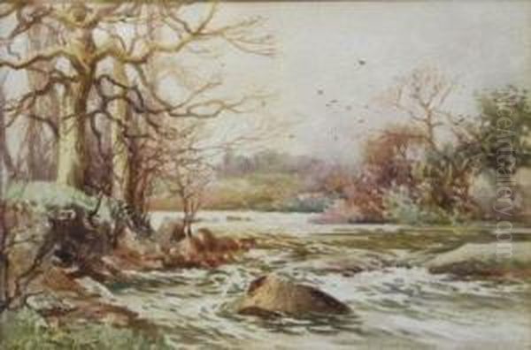 River. Oil Painting by Arthur White