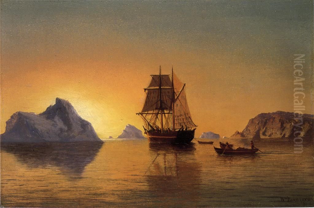 An Arctic Scene Oil Painting by William Bradford