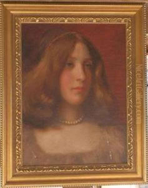 Portrait De Femme Oil Painting by William John Whittemore