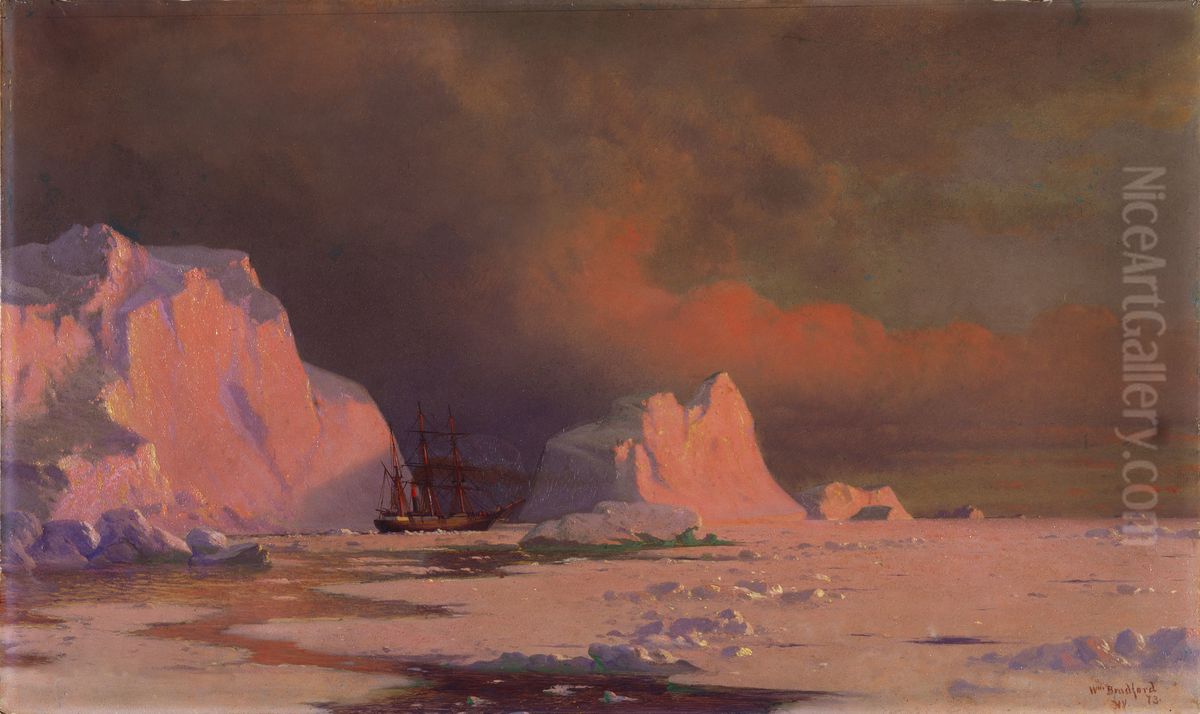 The 'Panther' in Melville Bay Oil Painting by William Bradford